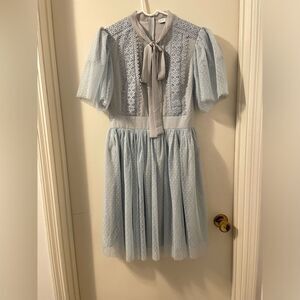 Ivy City Co Cottagecore Knee Length Kate Dress in Powder Blue. 
Size M UEC